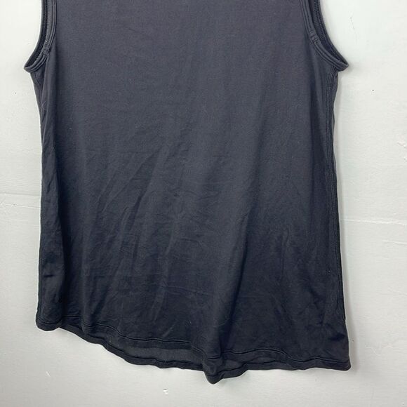 Lululemon Lab Edge Tee Sleeveless Tank Top Black Knit Mesh "V" Insert size Small - Picture 6 of 14